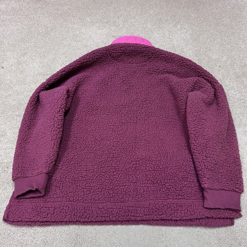 Aerie Sherpa Jacket Pink Long Sleeve 1/4 Zip Women’s Size Large - Picture 9 of 11